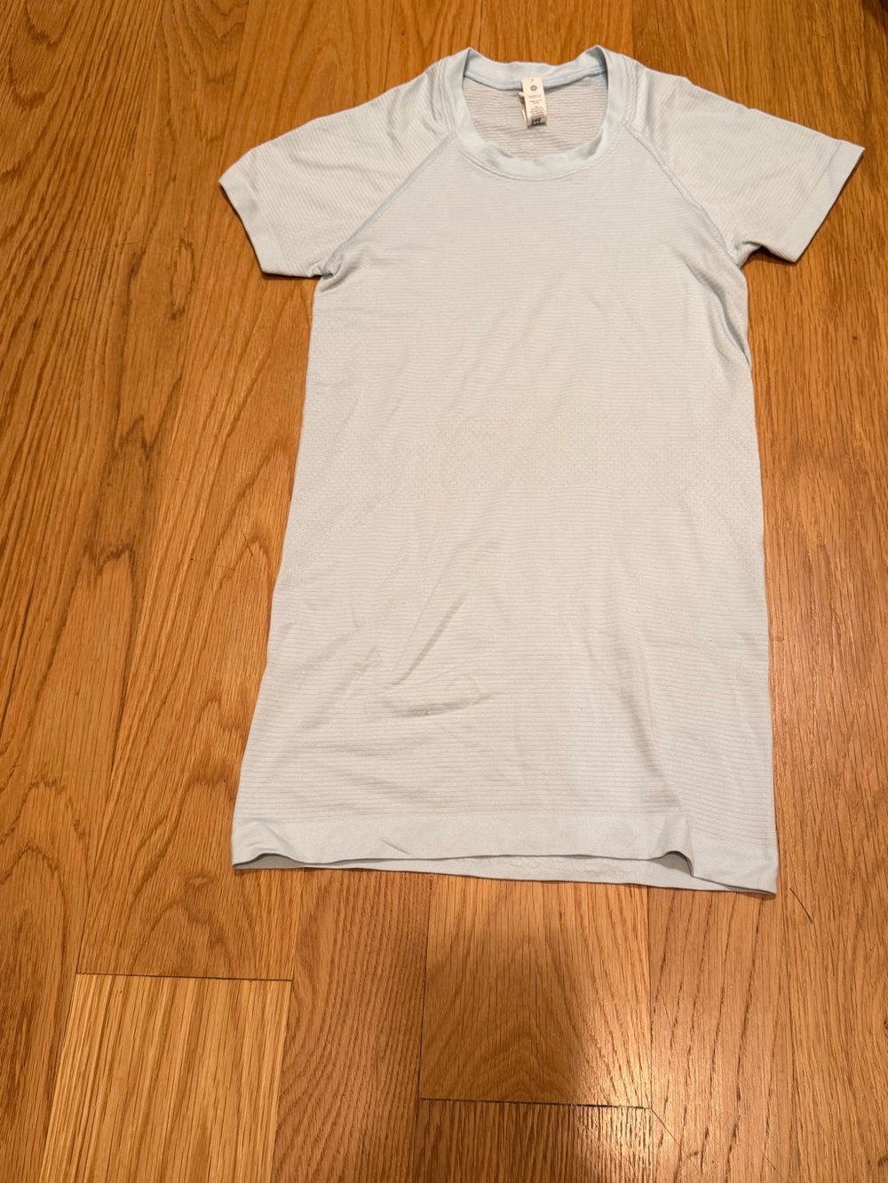lululemon athletica swiftly Pale Blue Short Sleeve Crew Tee